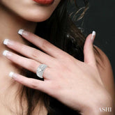1 1/3 Ctw Semi-Mount Baguette and Round Cut Diamond Engagement Ring in 14K White Gold